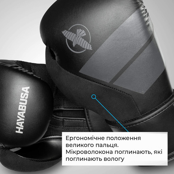 Боксерські рукавиці Hayabusa S4 - Чорні 12oz (Original) Шкіра