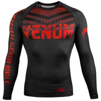 Рашгард Venum Signature Rashguard Long Sleeves Black Red