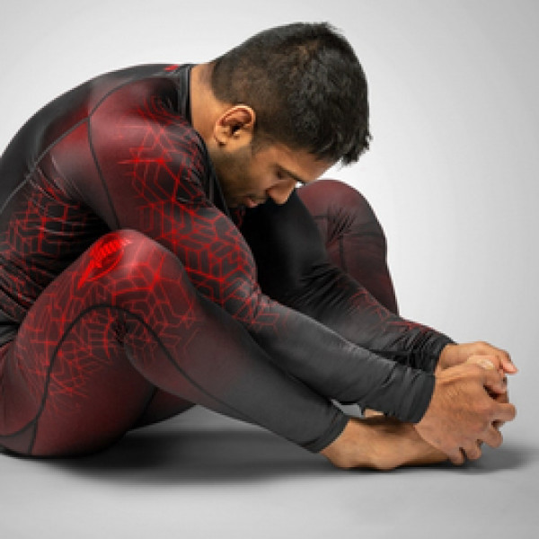 Компрессионные штаны Hayabusa Geo Jiu Jitsu Spats Red