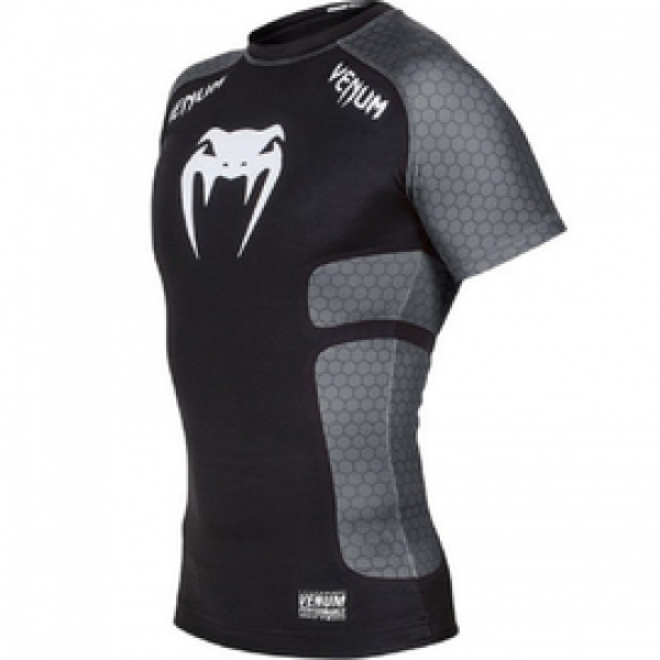 Рашгард Venum Absolute Short Sleeves Black Grey