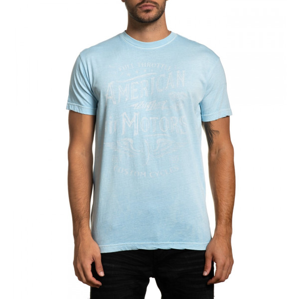 Футболка Affliction Full Throttle Sky Blue Pigment Dye
