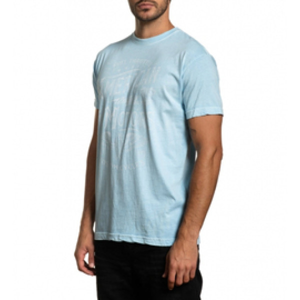 Футболка Affliction Full Throttle Sky Blue Pigment Dye
