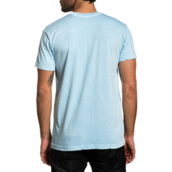 Футболка Affliction Full Throttle Sky Blue Pigment Dye