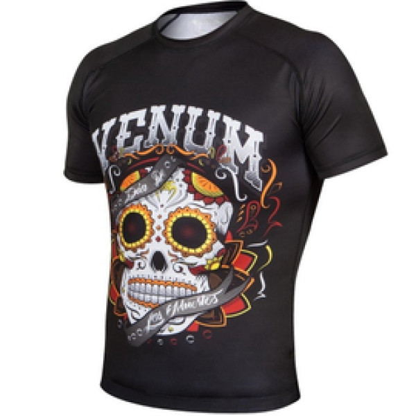 Рашгард Venum Santa Muerte 2.0 Rashguard Short Sleeves Black