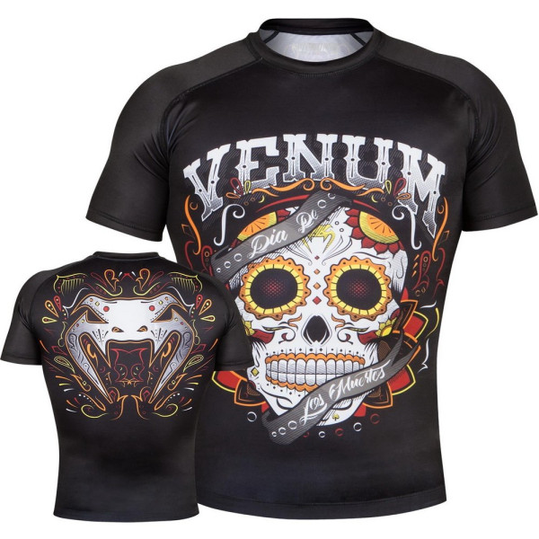 Рашгард Venum Santa Muerte 2.0 Rashguard Short Sleeves Black