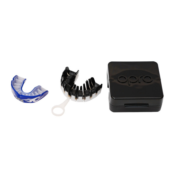 Капа OPRO Power-Fit Bling-Urban Series Dark Blue/White (art.002269006)