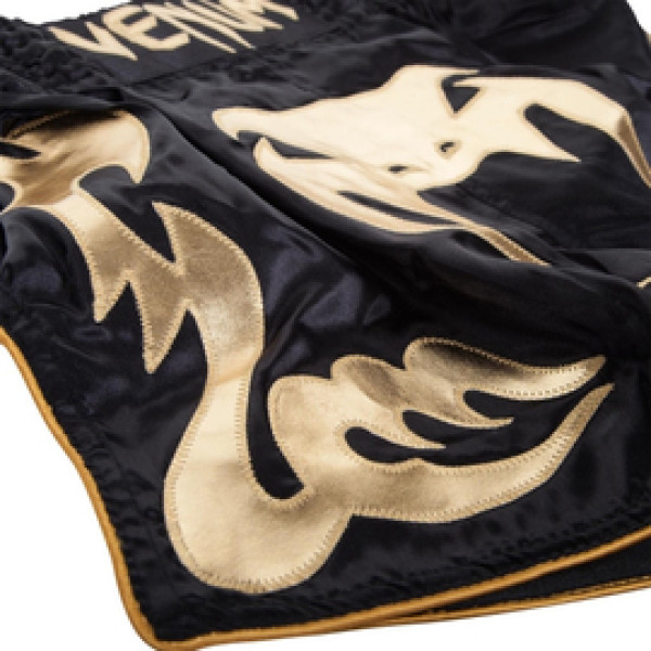 Шорты для тайского бокса Venum Inferno Muay Thai Shorts Black Gold