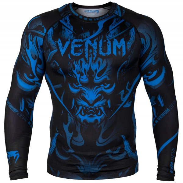 Рашгард Venum Devil Rashguard Long Sleeves Blue Black