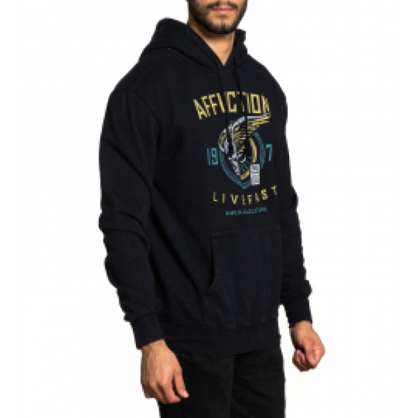 Толстовка Affliction Whiskey Smash Hood A24547 Black Lava Wash