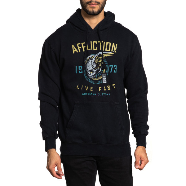 Толстовка Affliction Whiskey Smash Hood A24547 Black Lava Wash