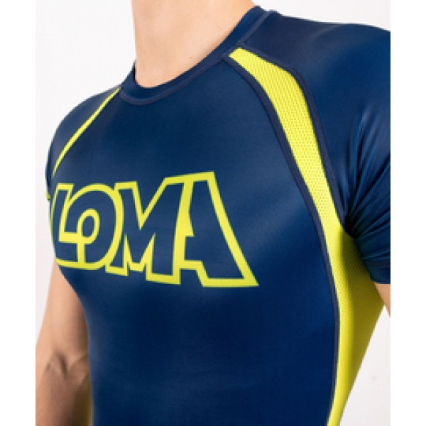 Рашгард Venum Origins Rashguard Short Sleeves Loma Edition Blue Yellow