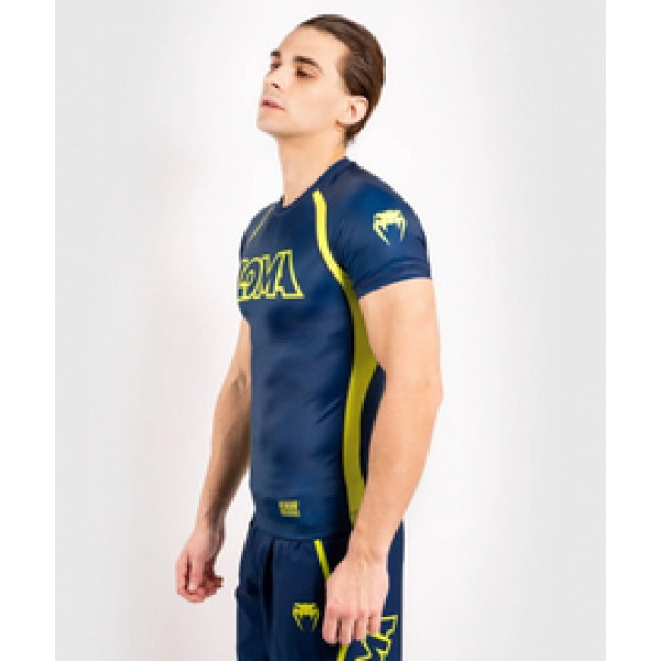 Рашгард Venum Origins Rashguard Short Sleeves Loma Edition Blue Yellow