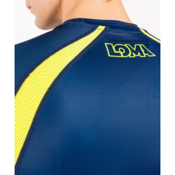 Рашгард Venum Origins Rashguard Short Sleeves Loma Edition Blue Yellow