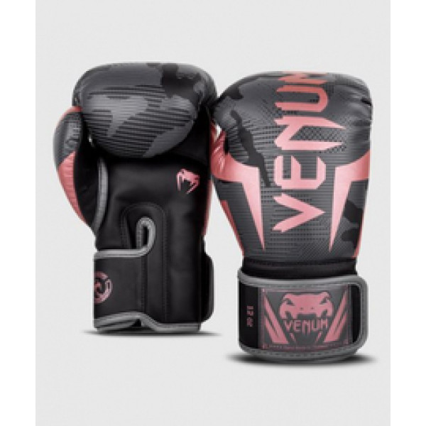 Боксерские перчатки Venum Elite Black Pink Gold
