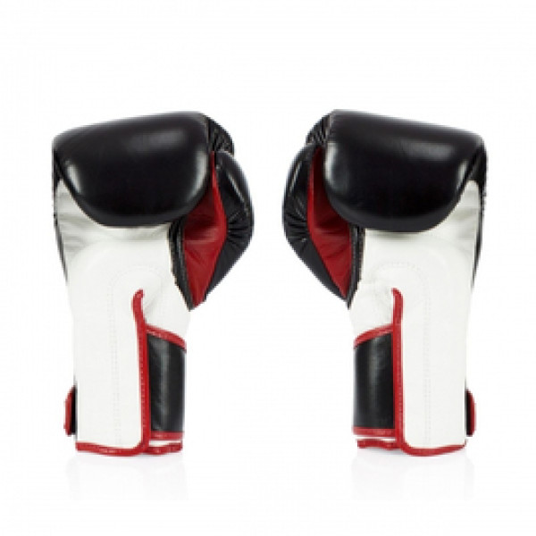 Боксерские перчатки Fairtex BGV6 Angular Sparring Boxing Gloves Black White Red