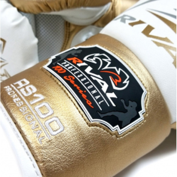 Боксерские перчатки Rival RS100 Professional Sparring Gloves White Gold