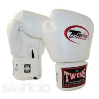 Боксерские перчатки Twins Boxing Gloves Premium Leather White