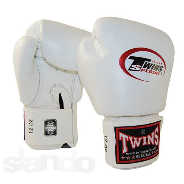 Боксерские перчатки Twins Boxing Gloves Premium Leather White