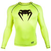 Компрессионная футболка Venum Contender 3.0 Compression T-shirt Long Sleeves Yellow/Black