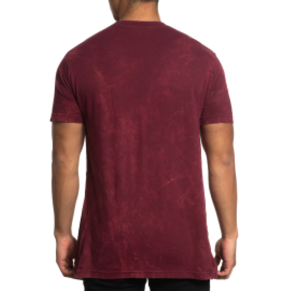 Футболка Affliction Post Human Burgundy Lava Wash