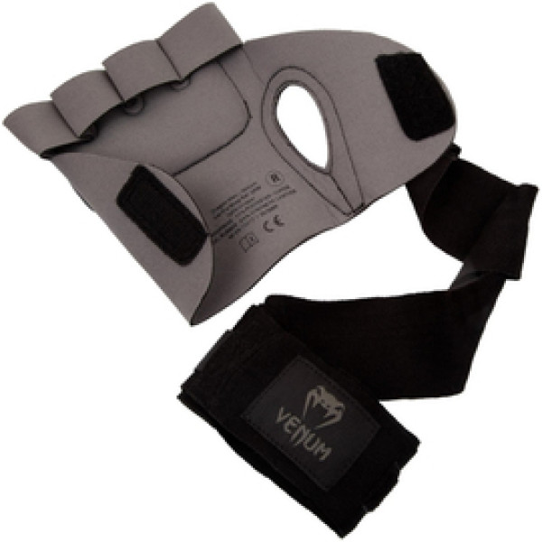 Накладки гелевые бинты Venum Gel Kontact Glove Wraps Grey Black