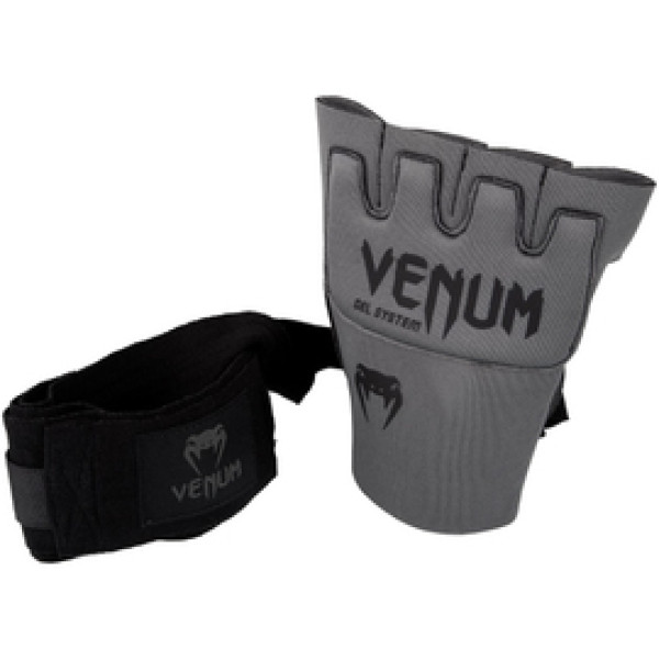 Накладки гелевые бинты Venum Gel Kontact Glove Wraps Grey Black