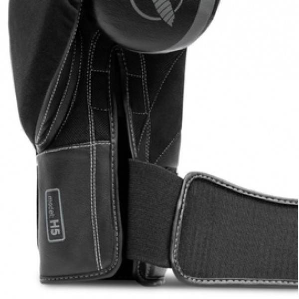Боксерские перчатки Hayabusa H5 Boxing Gloves Black Grey