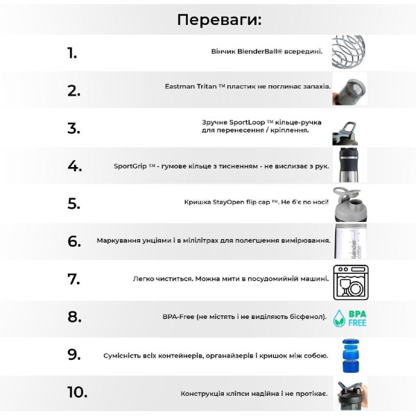 Шейкер спортивний (пляшка) BlenderBottle SportMixer 28oz/820ml Plum (Original)