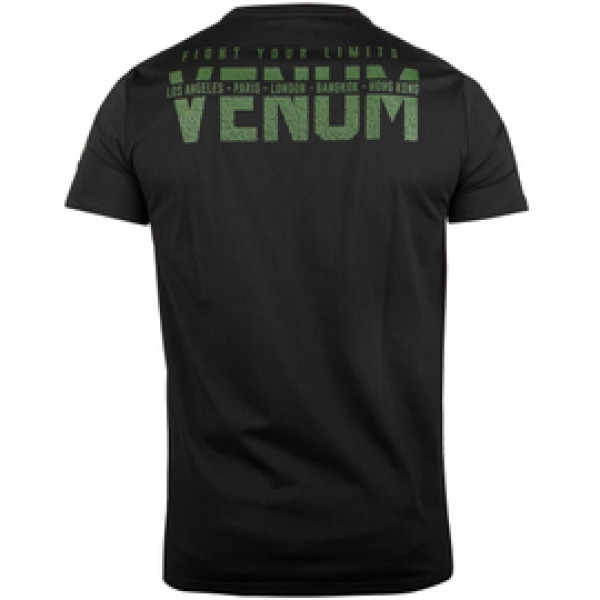 Футболка Venum Signature T-shirt Short Sleeves Black Khaki Exclusive