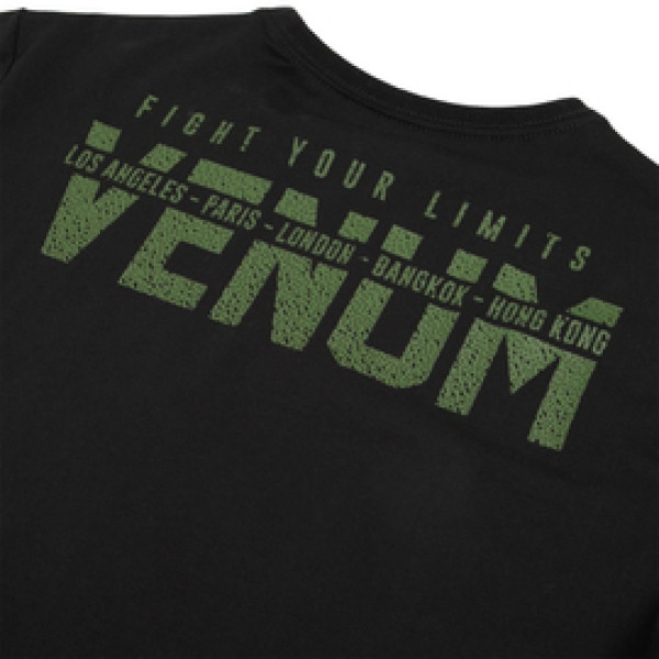 Футболка Venum Signature T-shirt Short Sleeves Black Khaki Exclusive