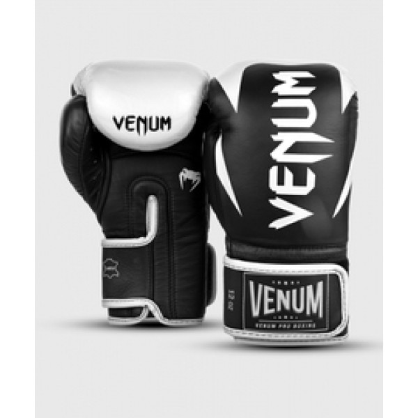 Боксерские перчатки Venum Hammer Pro Velcro Nappa Leather Black White