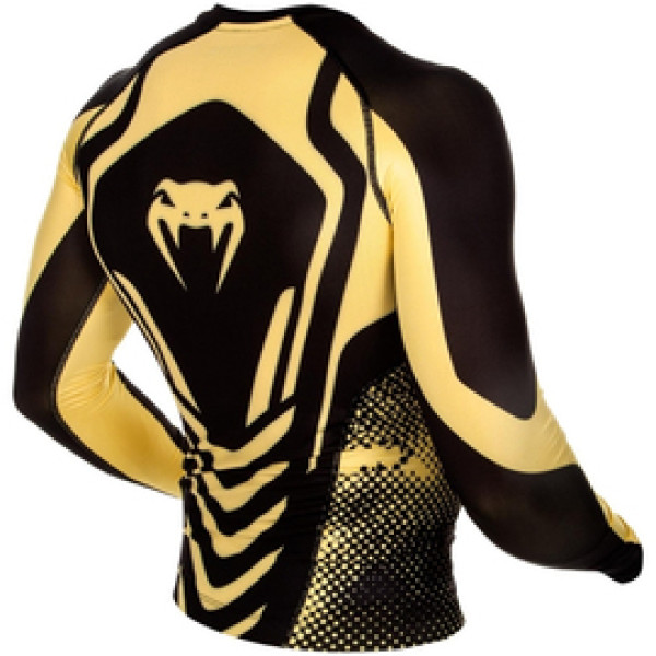 Компрессионная футболка Venum Technical Compression T-shirt Long Sleeves Black Yellow