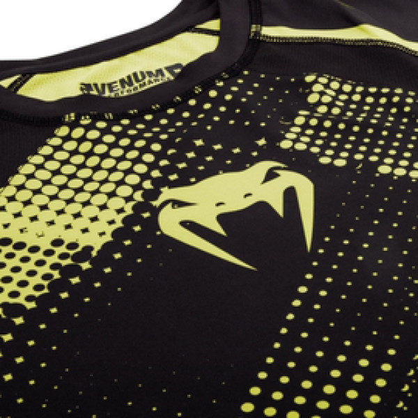 Компрессионная футболка Venum Technical Compression T-shirt Long Sleeves Black Yellow