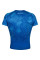 Компрессионная футболка Venum Fusion Compression T-shirt Blue Short Sleeves