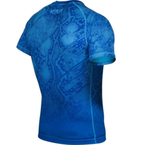 Компрессионная футболка Venum Fusion Compression T-shirt Blue Short Sleeves