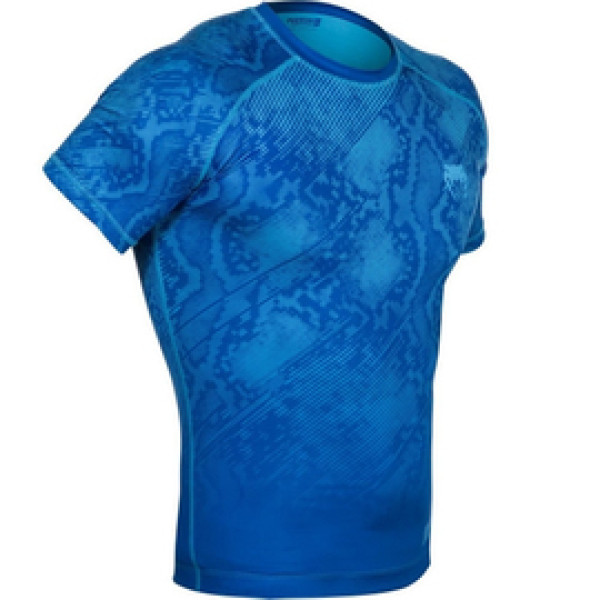 Компрессионная футболка Venum Fusion Compression T-shirt Blue Short Sleeves