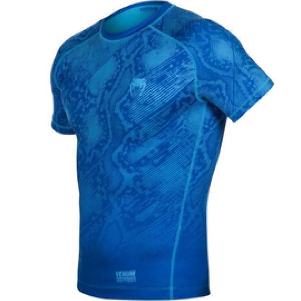 Компрессионная футболка Venum Fusion Compression T-shirt Blue Short Sleeves