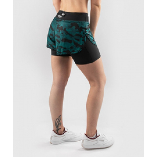 Компрессионные шорты Venum Defender Hybrid Compression Shorts Black Green