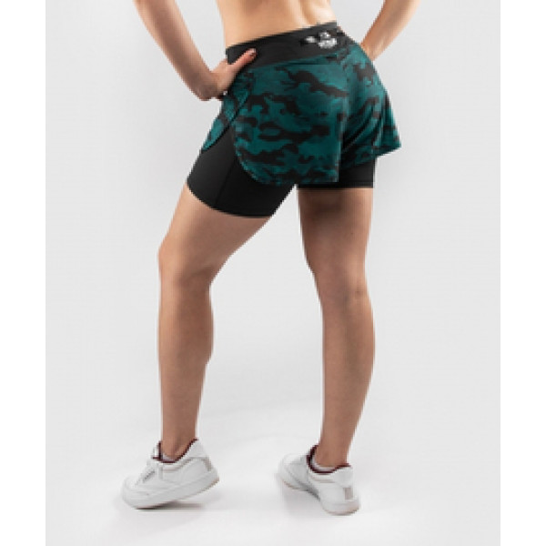 Компрессионные шорты Venum Defender Hybrid Compression Shorts Black Green