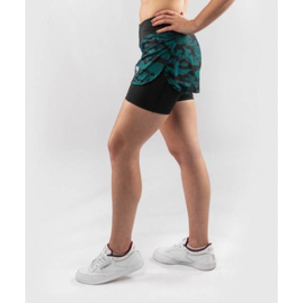 Компрессионные шорты Venum Defender Hybrid Compression Shorts Black Green