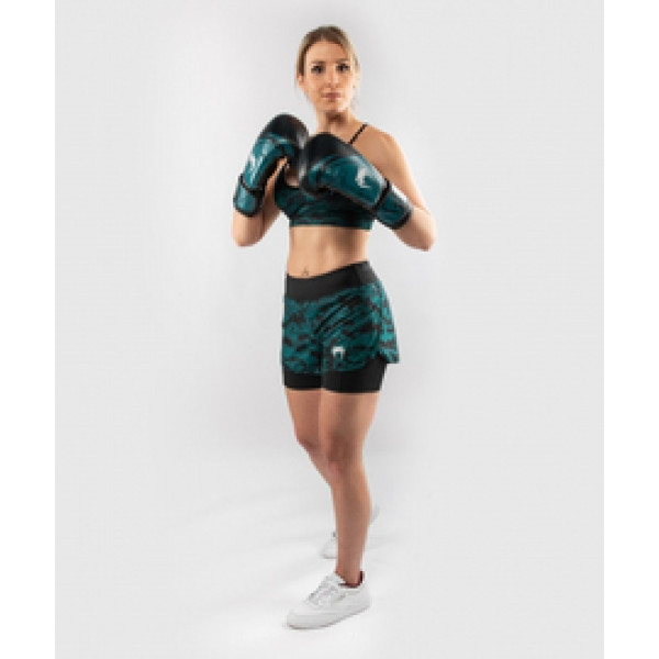 Компрессионные шорты Venum Defender Hybrid Compression Shorts Black Green