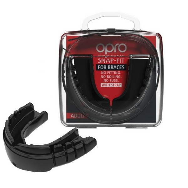 Капа боксерська OPRO Snap-Fit FOR BRACES Black (art.002318001)