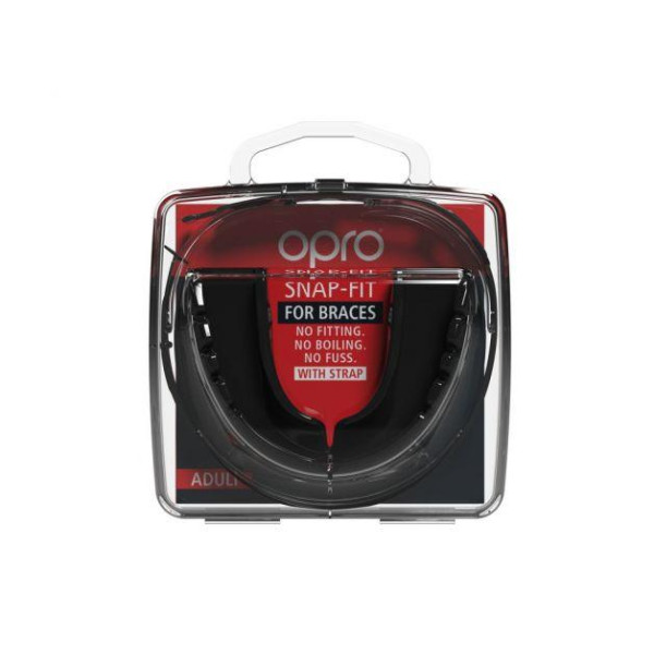 Капа боксерська OPRO Snap-Fit FOR BRACES Black (art.002318001)