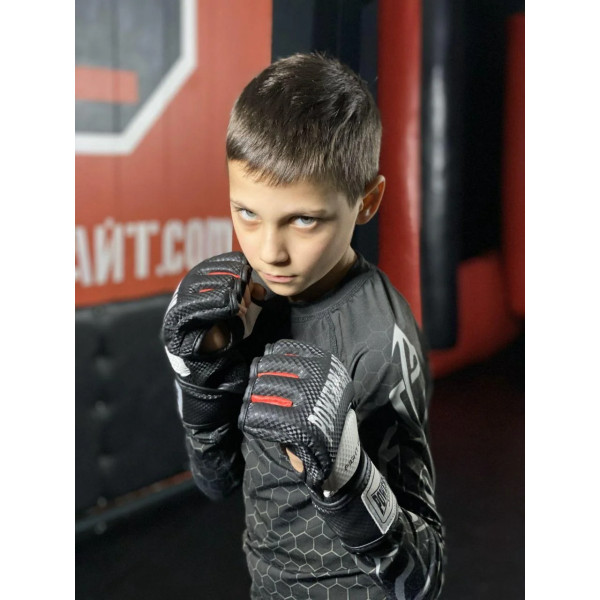 Рукавиці для MMA PowerPlay 3075 Чорні-Білі XL