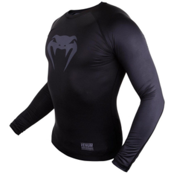 Компрессионная футболка Venum Contender 3.0 Compression T-shirt Long Sleeves Black/Grey