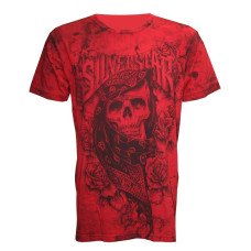 Футболка Silver Star Keffiyeh Premium Silicone Washed T-Shirt - red