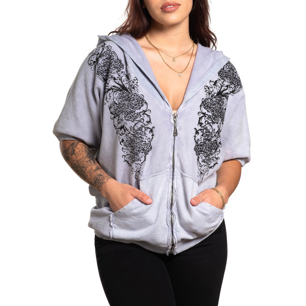 Женская кофта Affliction Coleford Ranch AW24280 Dapple Grey Lava Wash