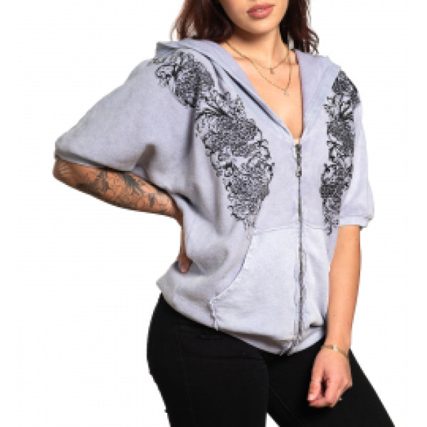 Женская кофта Affliction Coleford Ranch AW24280 Dapple Grey Lava Wash