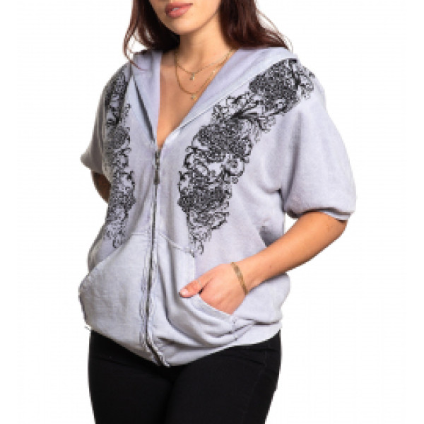 Женская кофта Affliction Coleford Ranch AW24280 Dapple Grey Lava Wash