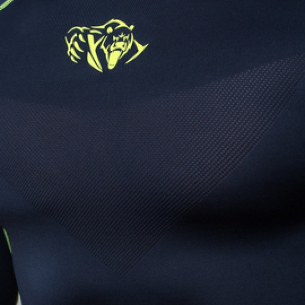 Компрессионная футболка Peresvit Air Motion Navy Flu Yellow Long Sleeve